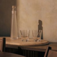lalique lotus tumbler glass clear set of 2