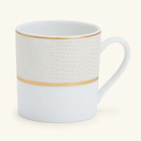 فنجان الشاي سوفاج بلان مع صحنه باللون الذهبي برناردو فنجان الشاي سوفاج بلان مع صحنه باللون الذهبي