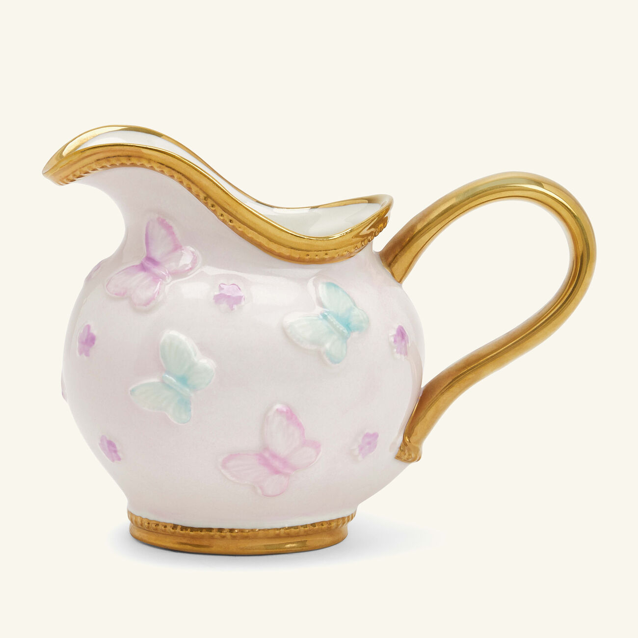 villari butterfly milk pitcher pink