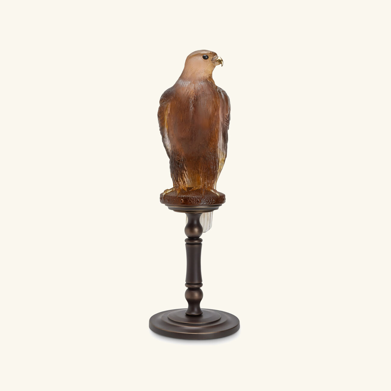 daum faucon gerfaut sculpture extra large brown limited edition