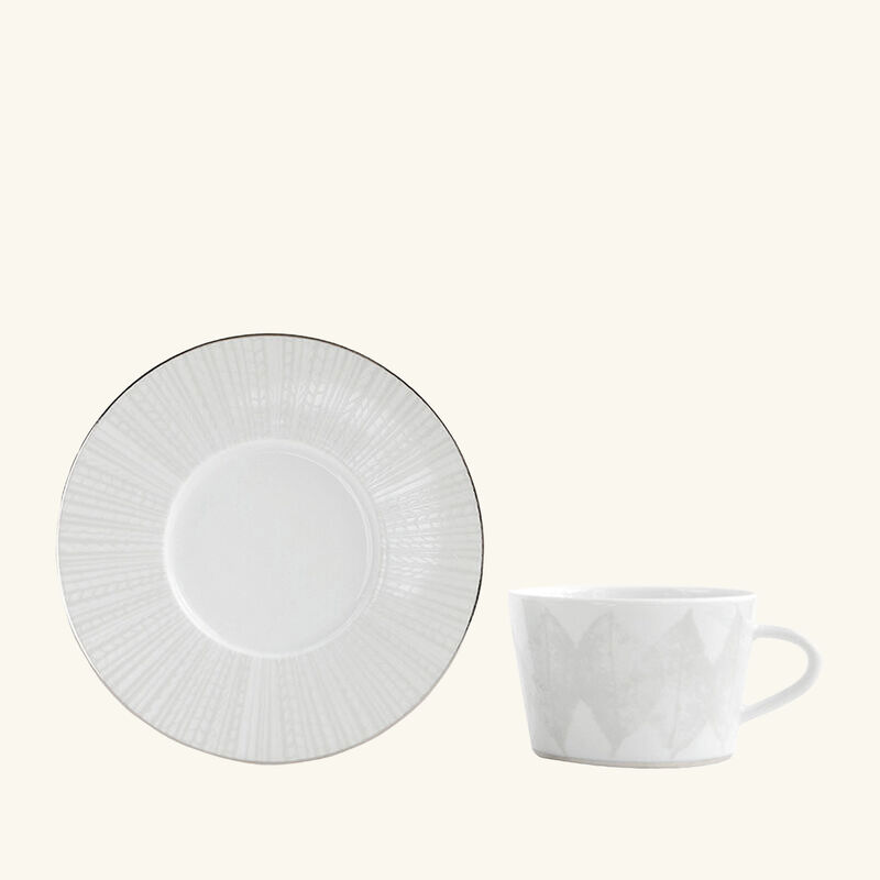 bernardaud silva tea cup   saucer   set of 2