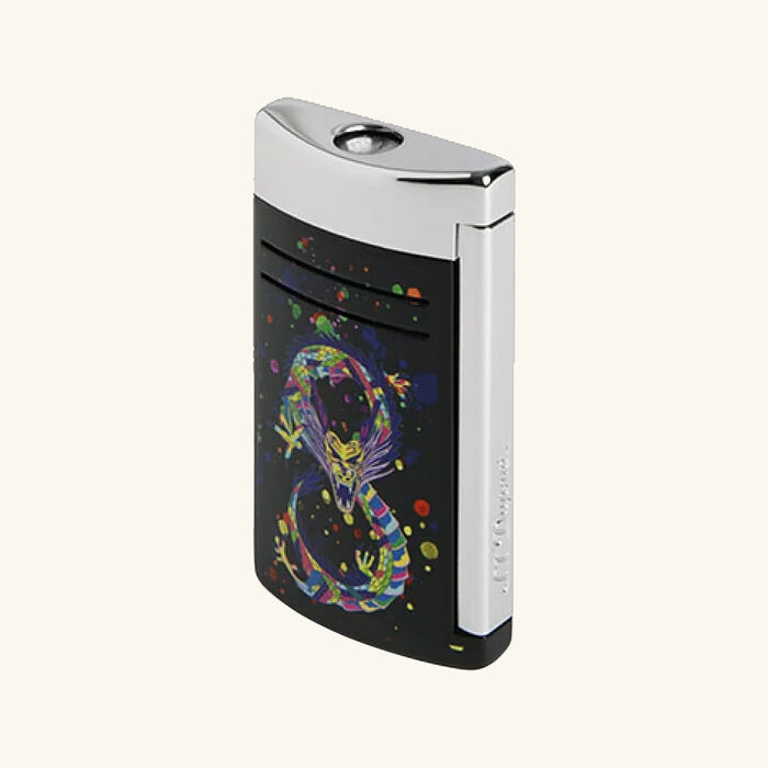 st dupont maxijet dragon lighter black