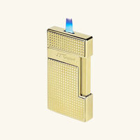 st dupont slimmy diamond head lighter gold