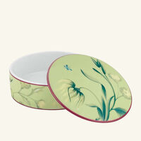 ginori 1751 florenza acanto round trinket box with cover 13cm green