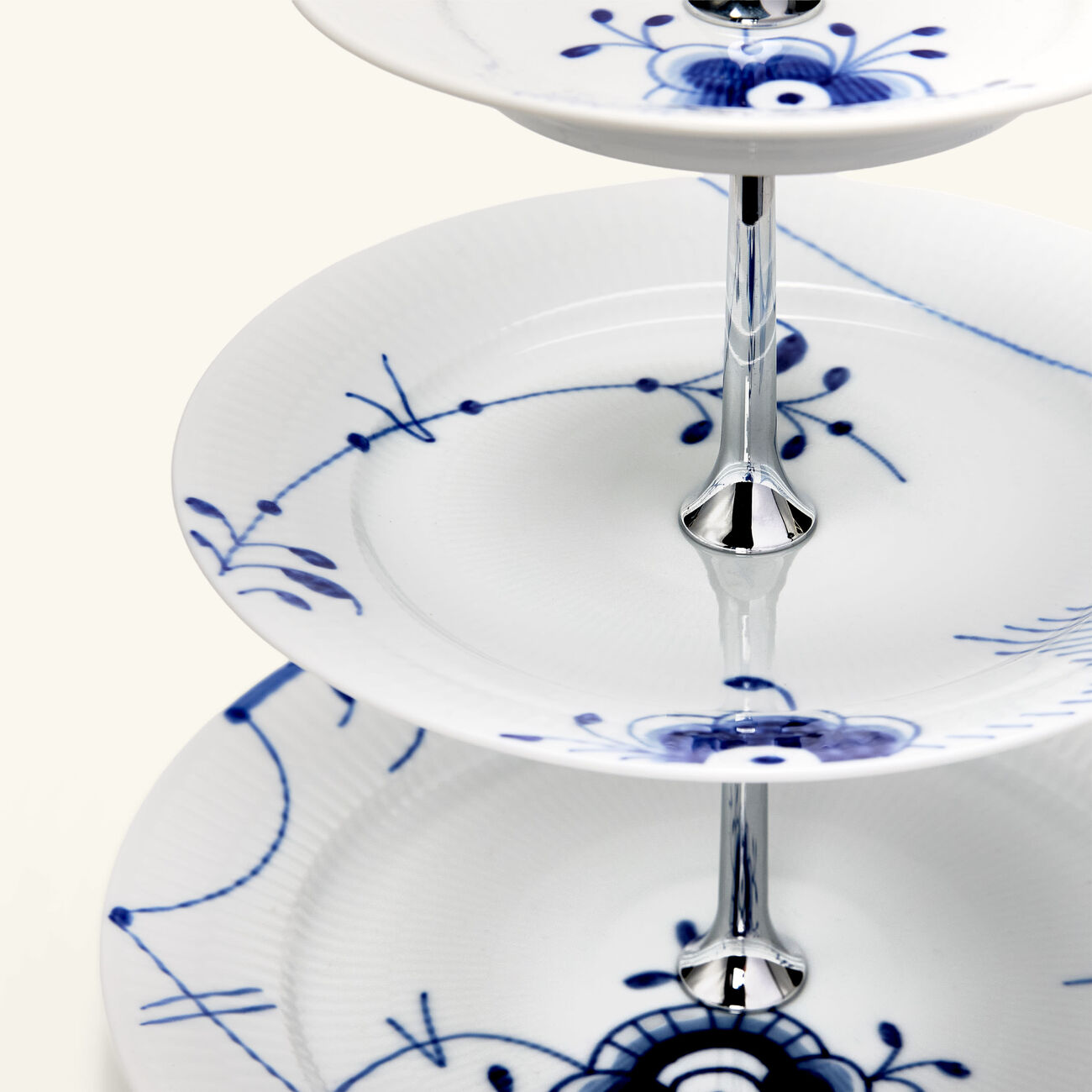 Blue Fluted Mega 3 Tier Cake Stand White royal copenhagen blue fluted mega 3 tier cake stand white