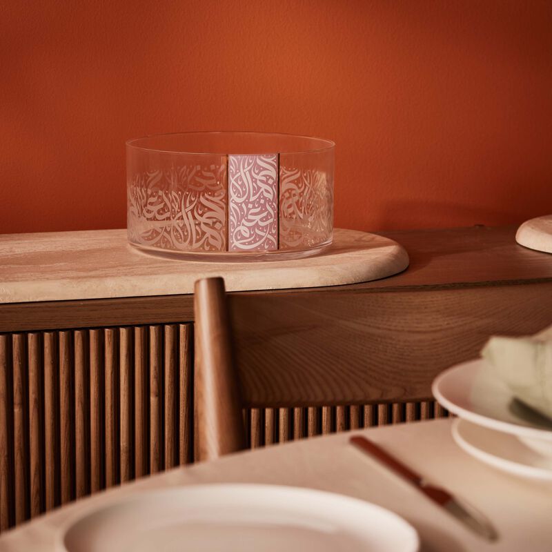 dimlaj nagham serving bowl clear 28cm