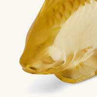lalique fish figurine small yellow