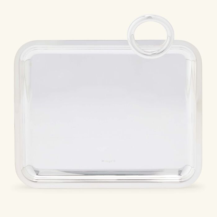 christofle vertigo serving tray rectangular small silver plated