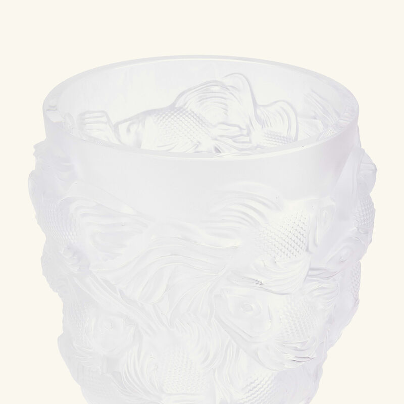 lalique rosetail vase small clear