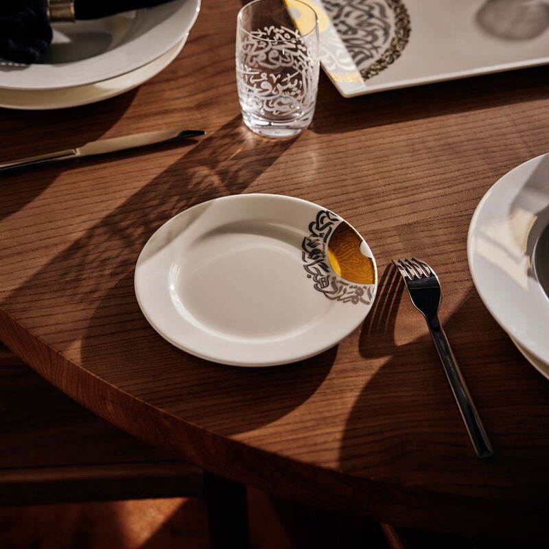 dimlaj qamar desert plate white 19cm set of 6