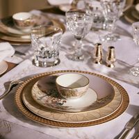 طقم لو بريزيل المؤلف من وعائين للحساء باللون الذهبي 9 سم هافيلاند طقم لو بريزيل المؤلف من وعائين للحساء باللون الذهبي 9 سم