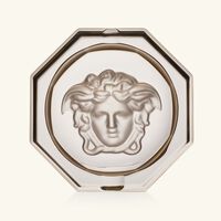 versace crystal medusa haze ashtray octagonal small grey