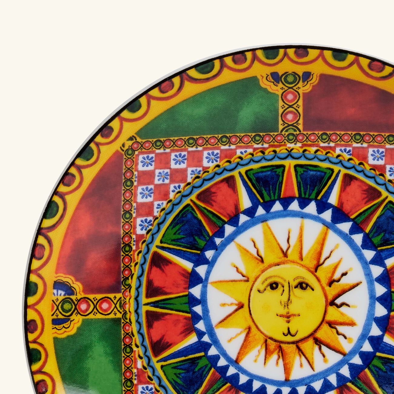 dolce gabbana casa carretto sun bread plate round 17cm set of 2