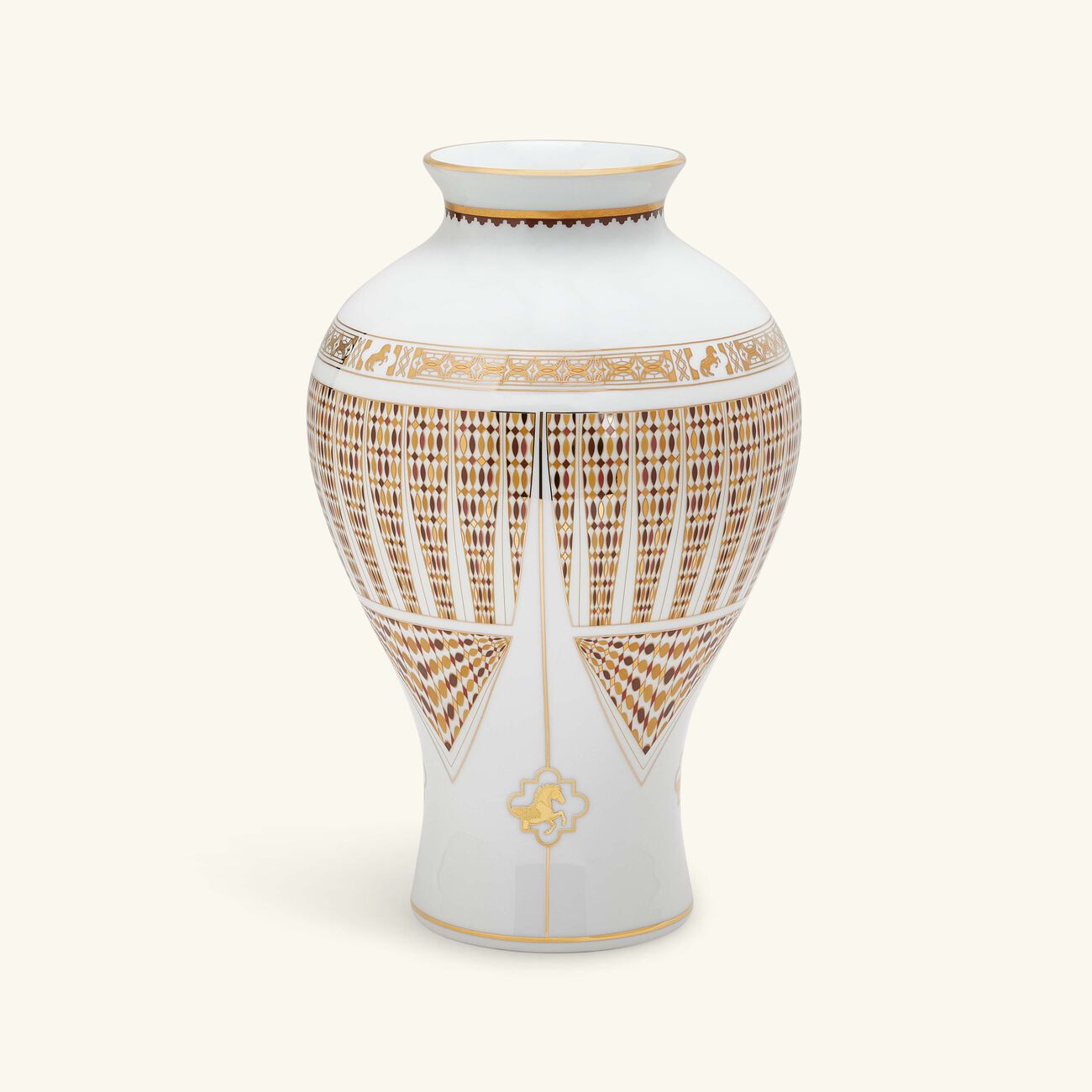 haviland cavalier royale vase round medium gold
