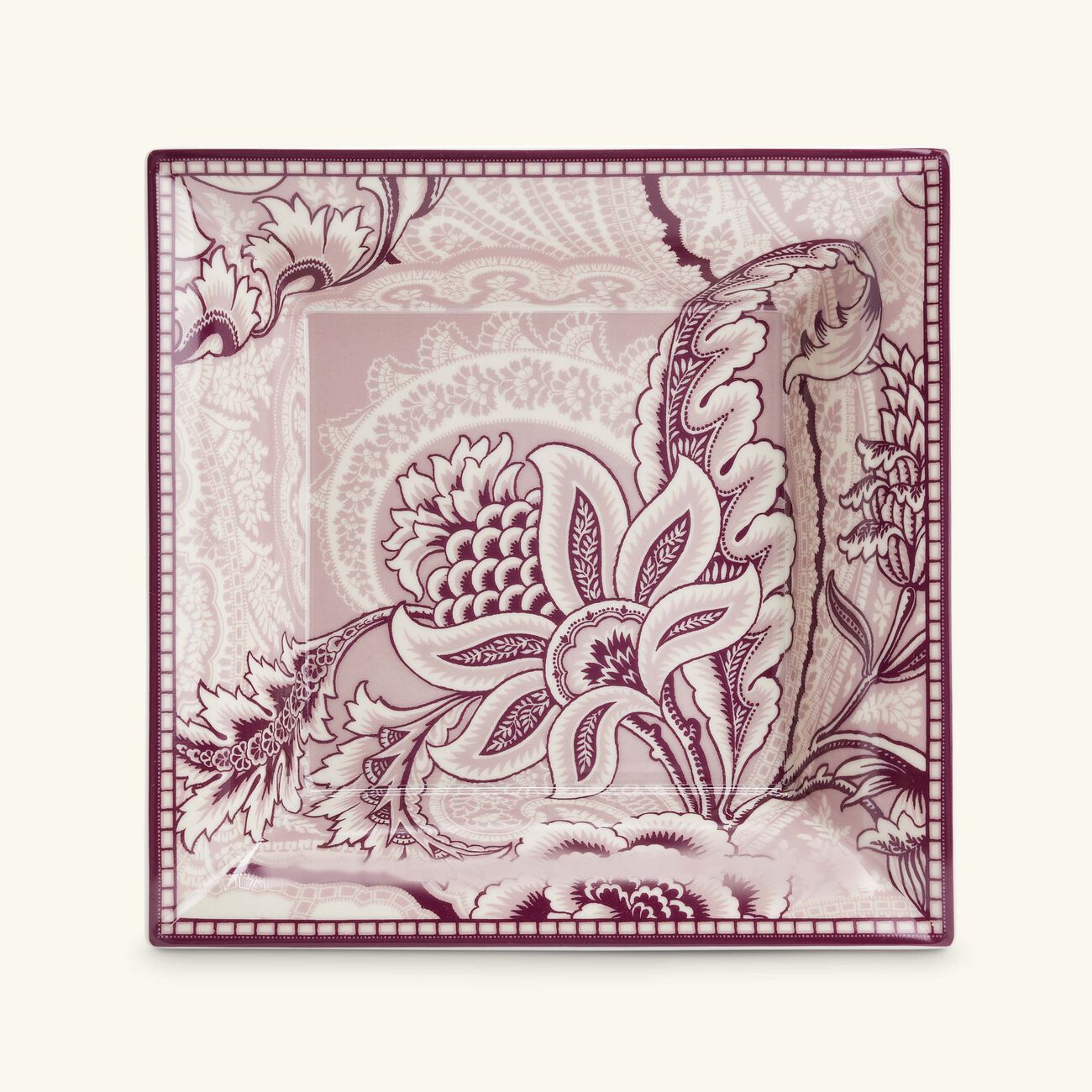 etro bloom trinket tray square medium pink