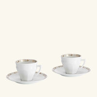 baccarat talleyrand coffee cup saucer set of 2 gold