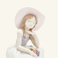 lladro spring has come girl sculpture small