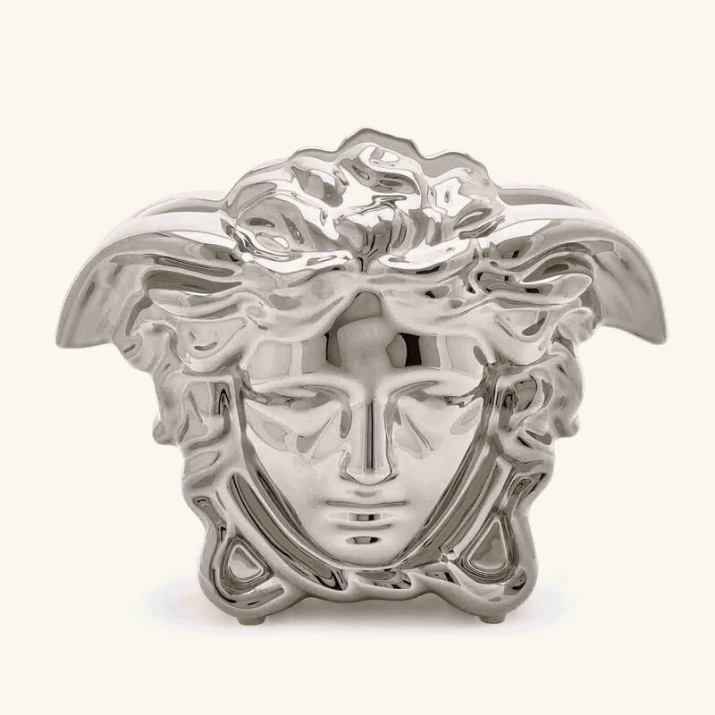 versace medusa grande vase small silver