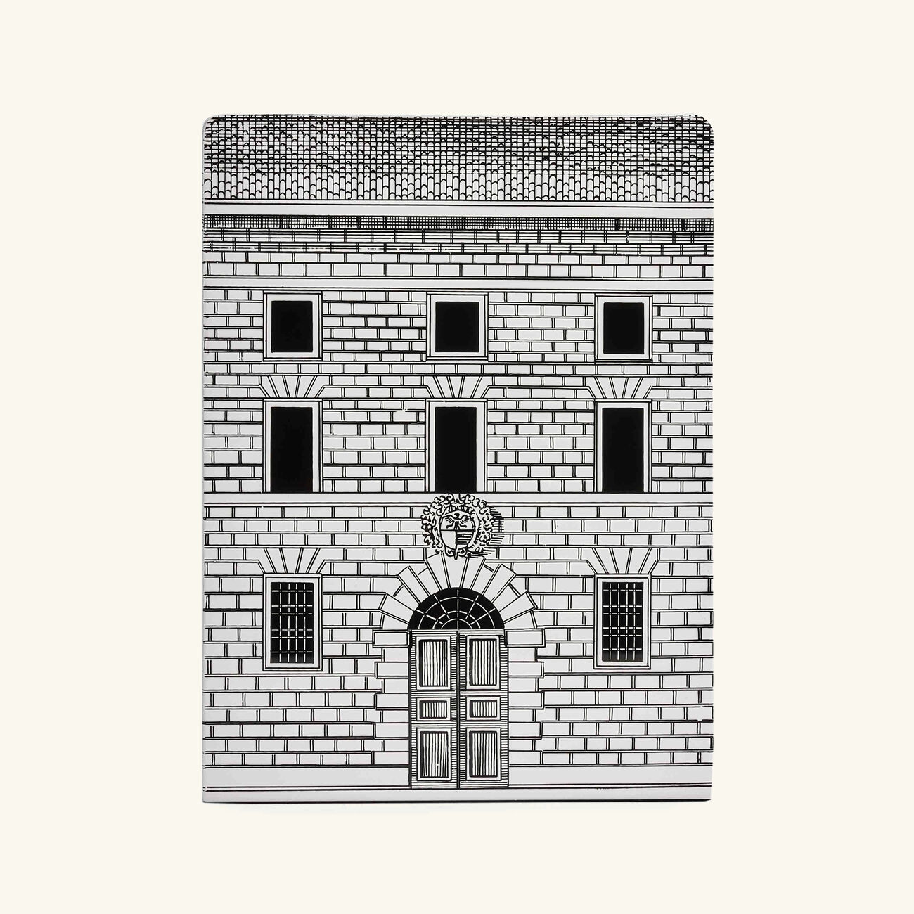 fornasetti architettura bookends grey