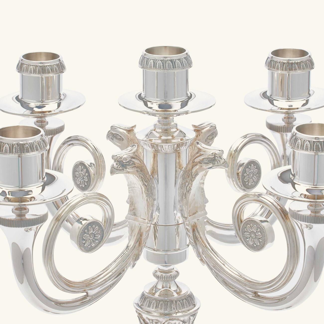 christofle malmaison five light candelabra silver plated
