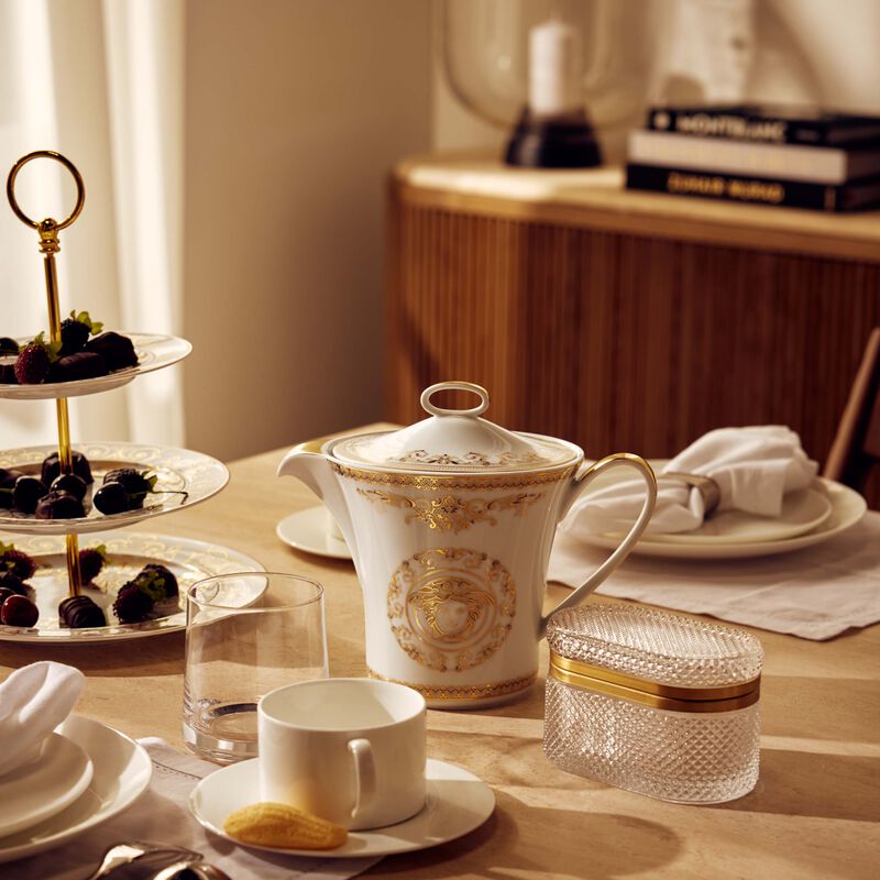 فيرساتشي إبريق الشاي ميدوزا جالا أبيض