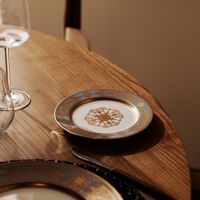 bernardaud aux rois bread   butter plate round gold 16cm