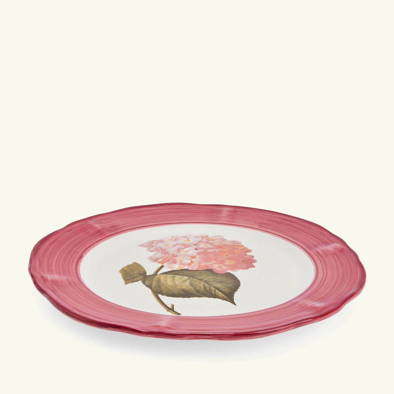 les ottomans sultan garden dinner plate round pink 27cm