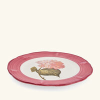 les ottomans sultan garden dinner plate round pink 27cm