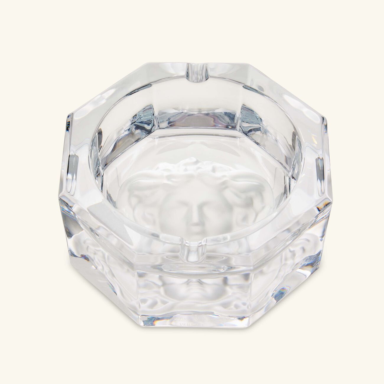versace medusa lumiere ashtray octagonal small clear