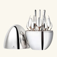 christofle mood roland garros party flatware set 24 pieces orange