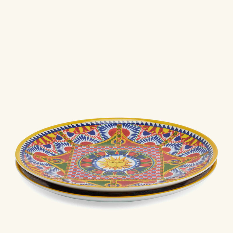 dolce gabbana casa carretto dinner plate round 26cm set of 2