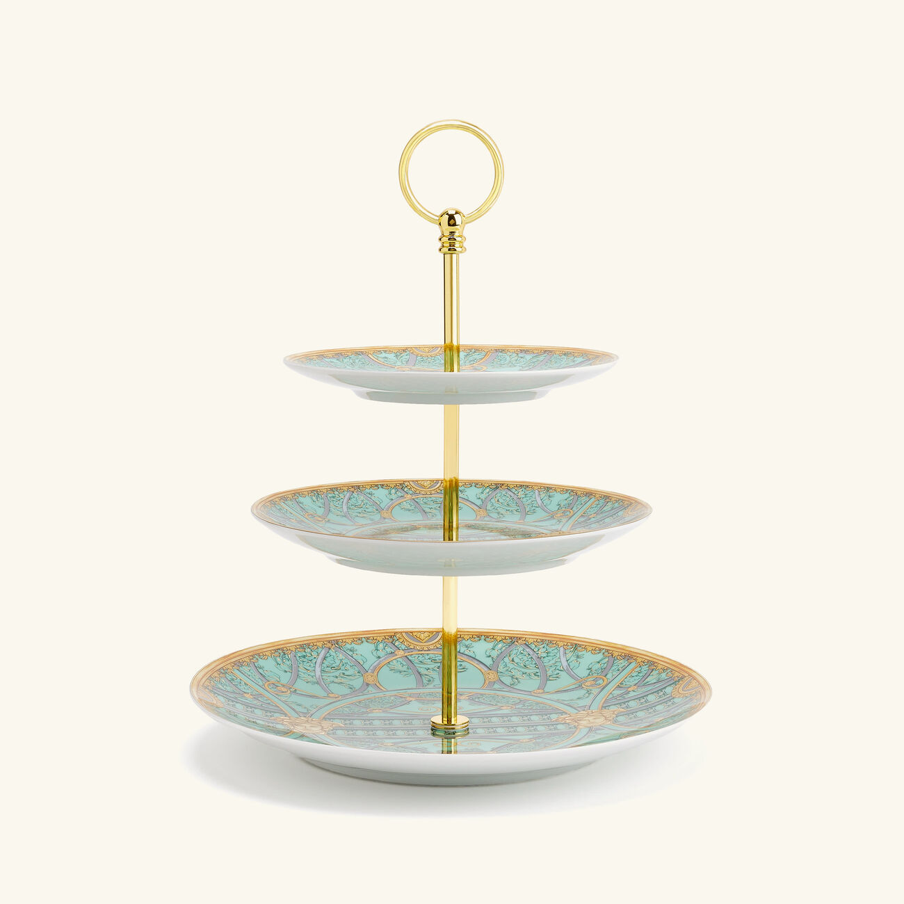 versace scala del palazzo cake stand green