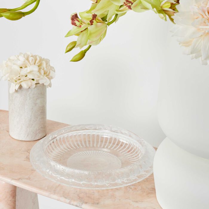 lalique marguerites serving bowl clear 36cm