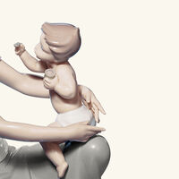 lladro one for you one for me mother sculpture medium blue