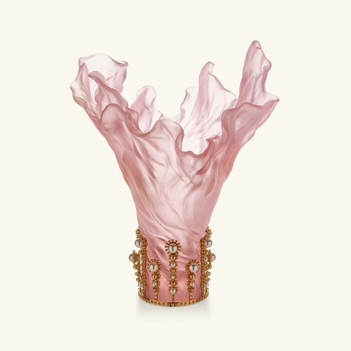 daum poetic by tamara ralph vase large pink limited edition