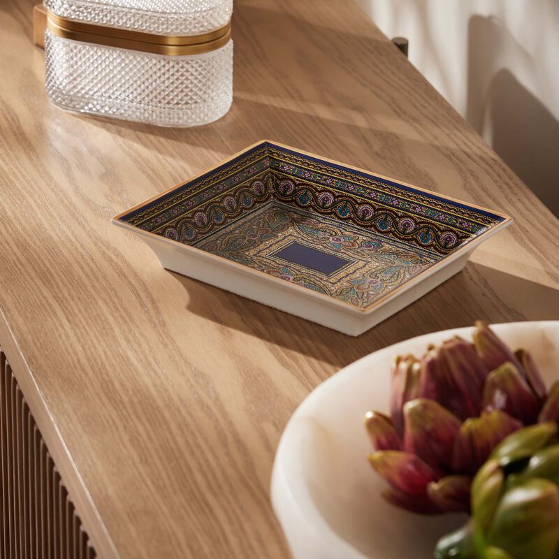 Cachemire Trinket Tray Rectangular Small Blue etro cachemire trinket tray rectangular small blue