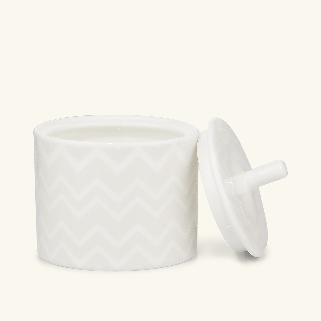 missoni home zig zag sugar pot white
