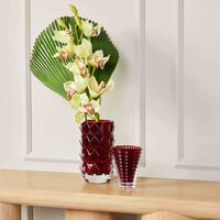 baccarat louxor vase round small red