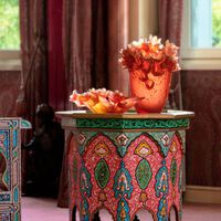 daum safran vase medium red
