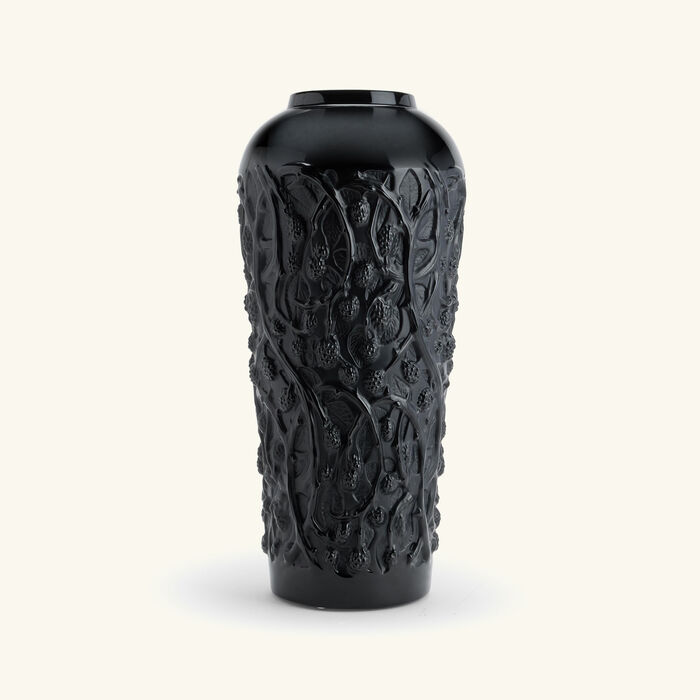 Mures Vase Large Black lalique mures vase large black