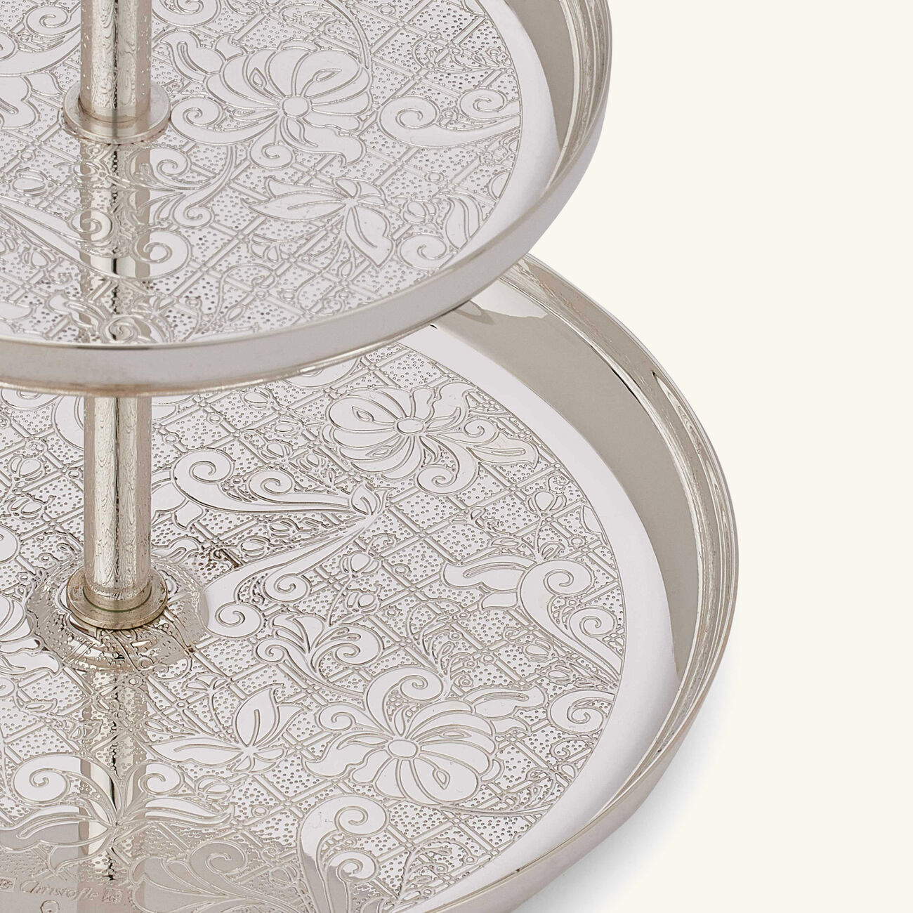 christofle jardin d eden cake stand silver plated