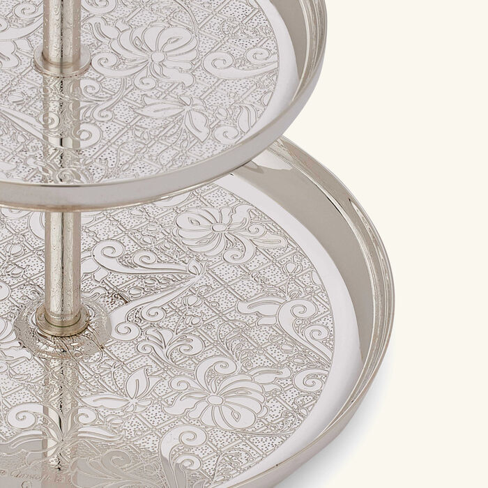 christofle jardin d eden cake stand silver plated