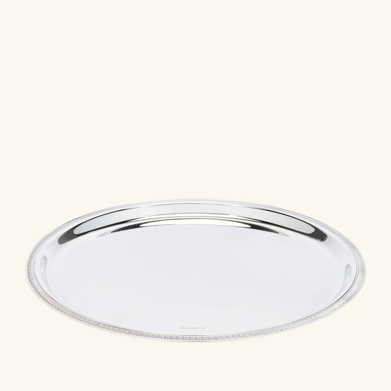 christofle malmaison serving tray round medium silver plated
