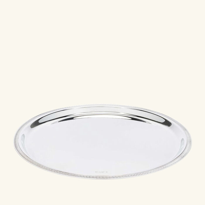 christofle malmaison serving tray round medium silver plated