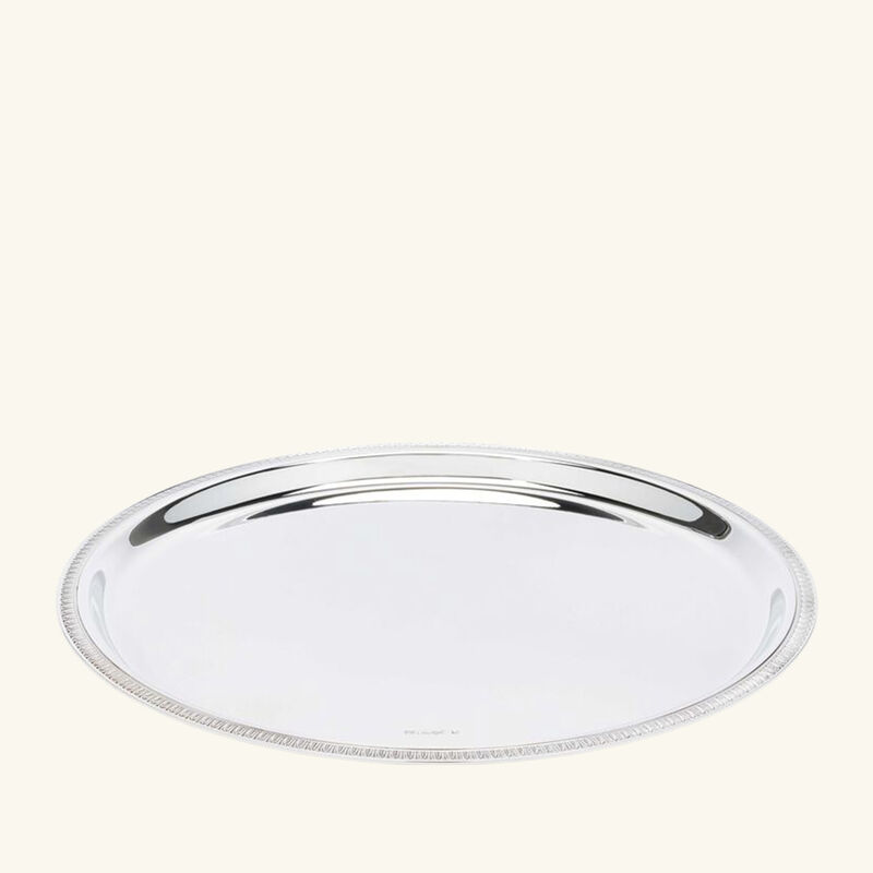 christofle malmaison serving tray round medium silver plated