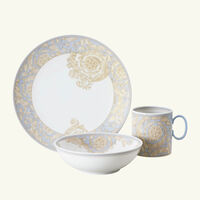 versace barocco blue children dinnerware gift set