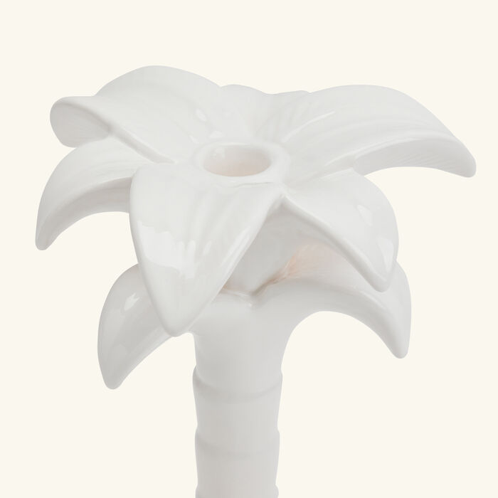 les ottomans palm trees candle holder white