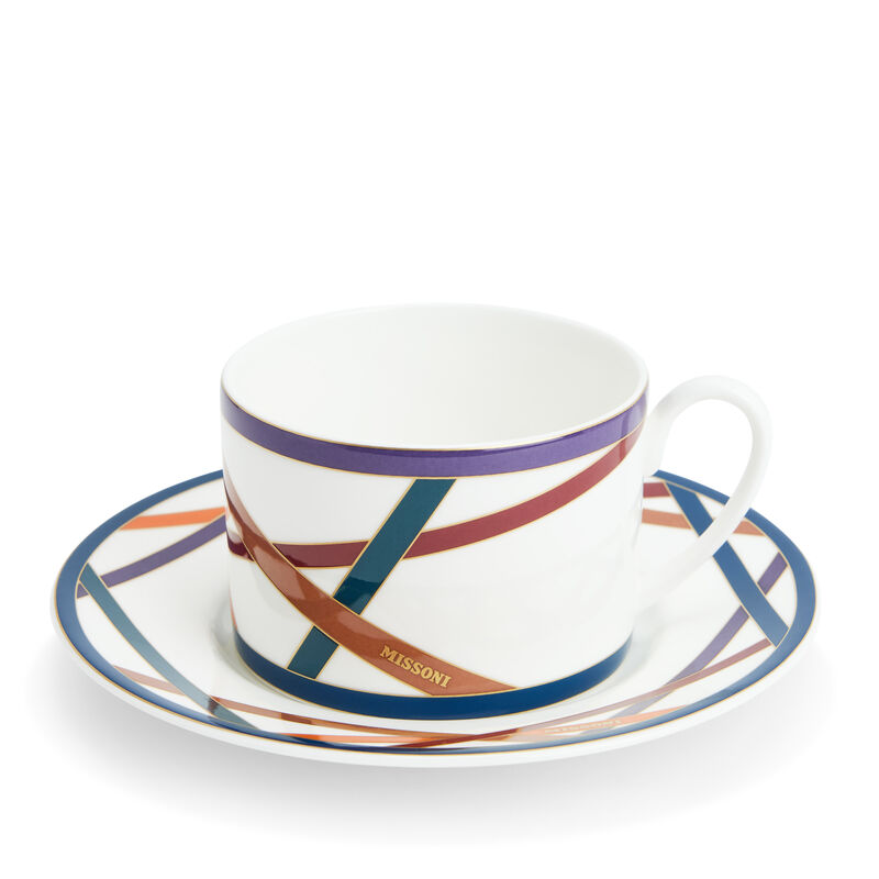 Nastri Tea Cup & Saucer - Set of 2 in a Luxury Box, large