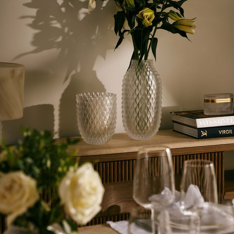 روكل حامل الشموع هيروين كوكو من الكريستال الشفاف