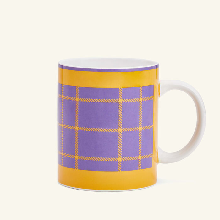 etro tartan mug yellow